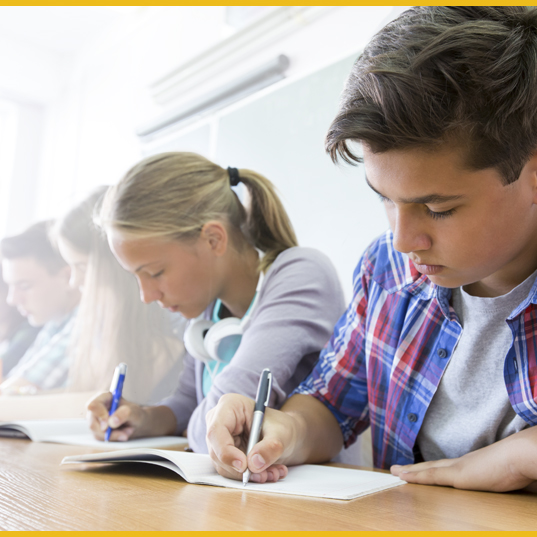 children doing course work