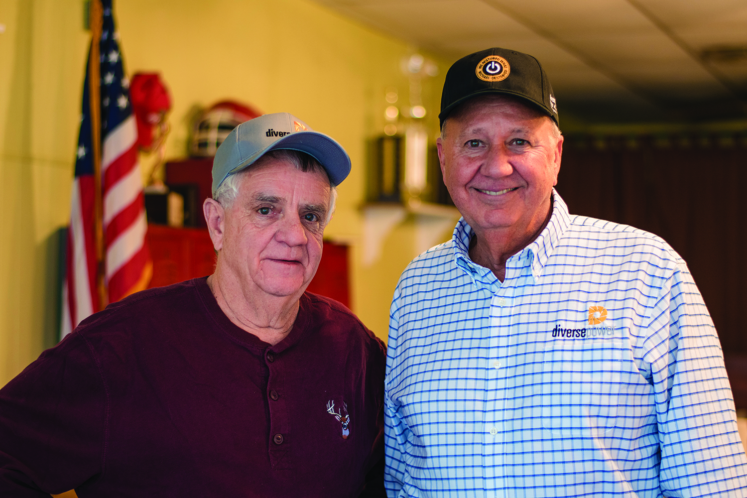 Consumer-member Jimmy Bradley Sr. and Diverse Power President/CEO Wayne Livingston