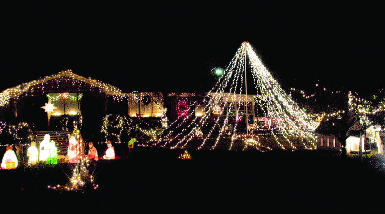 Christmas light display in Fort Gaines, Ga.