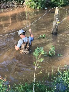 Diverse Power and assisting crews battled all sorts of obstacles while restoring power following Hurricane Michael, including wading through swamps to repair lines.