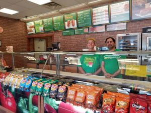 Denise Reed and owner Andy Patel welcome customers to Subway in Cuthbert.