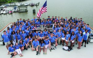 Georgia youth are pictured above sporting their Georgia Grown shirts for a cruise on the Potomac River during the 2018 Washington Youth Tour. (Photo by Byron McCombs)